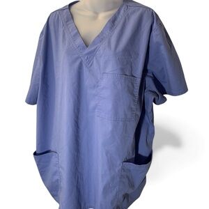 Scrubstar Women's Blue V-Neck Scrub Top (item#10011)